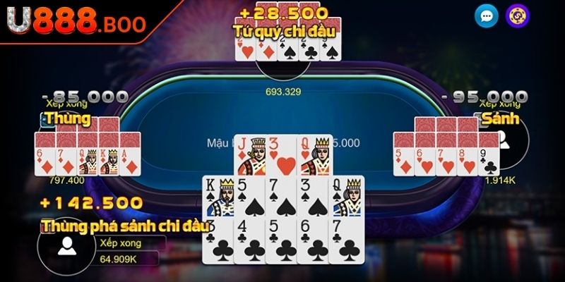 Bí quyết giúp nâng cao thành tích khi chơi Mậu Binh U888